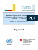 Séminaire Régional Pour La Prévention de L'extrémisme Violent en Afrique Centrale Et Dans Le Bassin Du Lac Tchad