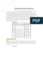 Accounting by Manufacturing Companies