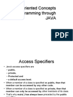 Object Oriented Concepts Through Java