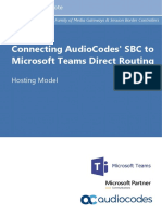 Connecting Audiocodes SBC To Microsoft Teams Direct Routing Hosting Model Configuration Note Agosto 29