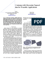 Flexible Spiral Antenna With Microstrip Tapered Infinite Balun For Wearable Applications