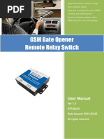 GSM Gate Opener Remote Relay Switch: User Manual