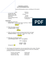 EOQ & Reorder Point Activity