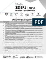 Caderno de Questoes Vest Cederj 20212