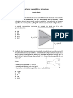 Lista de Equação de Bernoulli