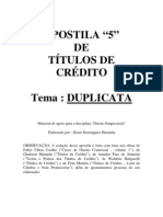 TITULOS DE CREDITO - Duplicata