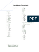 1 - Exercícios de Potenciação