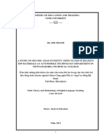 (All) A Study On Second - Year Students' Difficulties in Reading Esp Materials at Automobile Technology Department in Vietnam-Korea Technical College