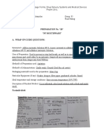 Preparation No. "20" "NF Mouthwash" A. Wrap-Up Guide Questions