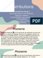 Distributions - Group 2 Phonology