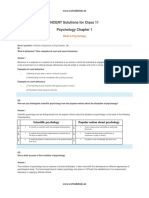 NCERT Solutions For Class 11 Psychology Chapter 1