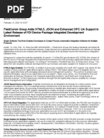 Fieldcomm Group Adds html5 Json and Enhanced Opc
