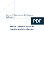 Tema 1. Conceptos Básicos de Seguridad y Salud en El Trabajo