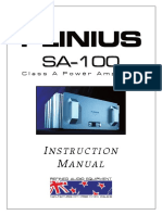 Plinius SA-100 Manual