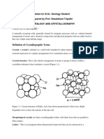 Mineralogy and Crystallography