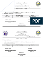 Certification: Kauswagan National High School