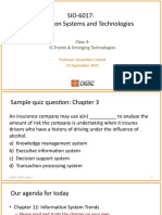 SIO-6017: Information Systems and Technologies: Class 4: IS Trends & Emerging Technologies