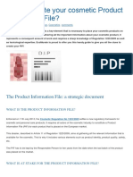 How To Create Your Cosmetic Product Information File