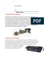 (Battery Types) : 1-Flooded Lead Acid Batteries