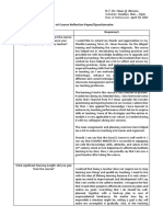 End-of-Course Reflection Paper/Questionnaire: Guide Questions Response/s