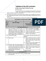 Study Guidelines For May 2022 Examination: Final (New Course) Paper 8: Indirect Tax Laws