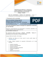 Guia de Actividades y Rúbrica de Evaluación - Tarea 5 - Proposición de Recomendaciones de Inversión y Financiación