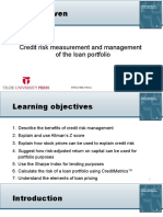 Chapter Eleven: Credit Risk Measurement and Management of The Loan Portfolio