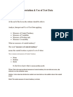 Analysis, Interpretation & Use of Test Data: What Are Measures of Central Tendency?