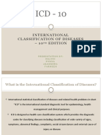 International Classification of Diseases - 10 Edition: Presentation By-Saloni Punya Akanksha Farheen