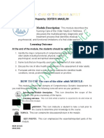 NCM 114 Topic 4 Comprehensive Geriatric Assessment