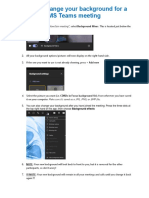 How To Change Your Background For A MS Teams Meeting