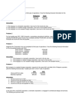 Income Taxation On Corporations Exercise Problems