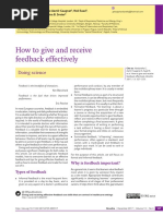 How To Give and Receive Feedback Effectively