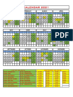 Calendar 2021: March April January Februray