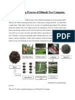 Manufacturing Process of Dilmah Tea Company