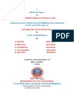 "Soil Cement Brick With Fly Ash": A Mini Project Report On