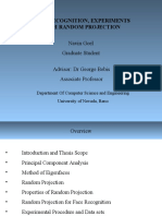 Face Recognition, Experiments With Random Projection