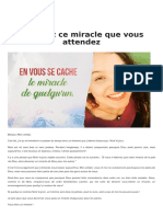 Devenez Ce Miracle Que Vous Attendez