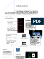 Evaluation of Unit 3