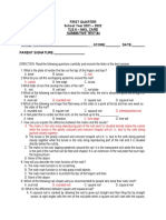 FIRST QUARTER-3rd Summative Test