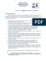 REPUBLIC ACT NO. 9275 - "Philippine Clean Water Act of 2004"