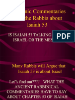 Messianic Commentaries From The Rabbis About Isaiah 53