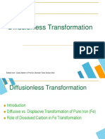 Diffusionless Transformation: Edited From Class Materi of Prof - Dr..Bondan Tiara Sofyan, Msi