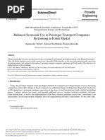 Balanced Scorecard Use in Passenger Transport Companies Performing at Polish Market