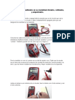 Guía de Uso Del Multímetro en Su Modalidad Óhmetro