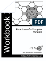 HELM Workbook26 Functions of A Complex Variable