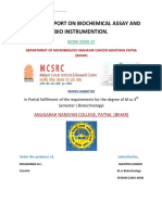 Training Report On Biochemical Assay and Bio Instrumention.: Anugarah Narayan College, Patna (Bihar)