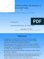 A Model of Ethical Decision Making The Integration of Process - Syed Rashedul Hossen