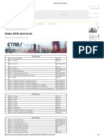 Etabs 2016 Shortcuts