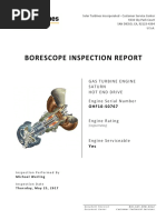 Borescope Inspection Report: Gas Turbine Engine Saturn Hot End Drive Engine Serial Number